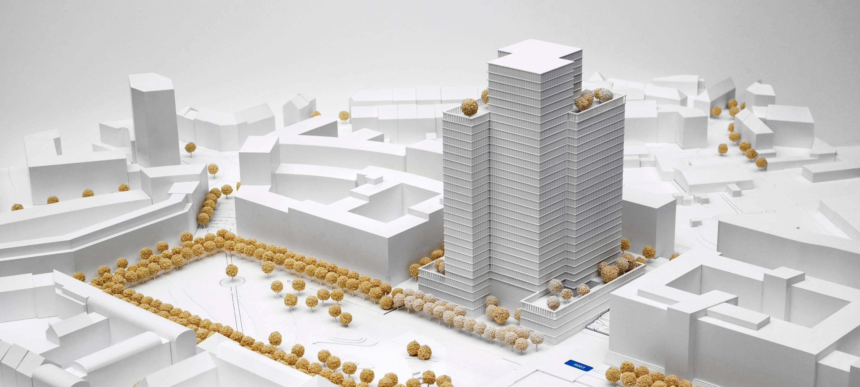 Modellfoto zum Siegesentwurf des Generalplanverfahrens "Neubau Technisches Verwaltungsgebäude"