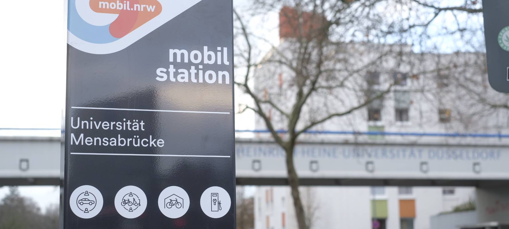 Mobilitätsstation an der UNI-Mensa.
