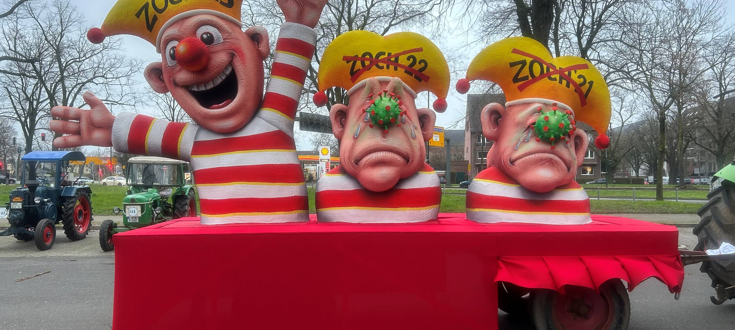 Die Mottowagen vom Düsseldorfer Rosenmontagszug 2023
