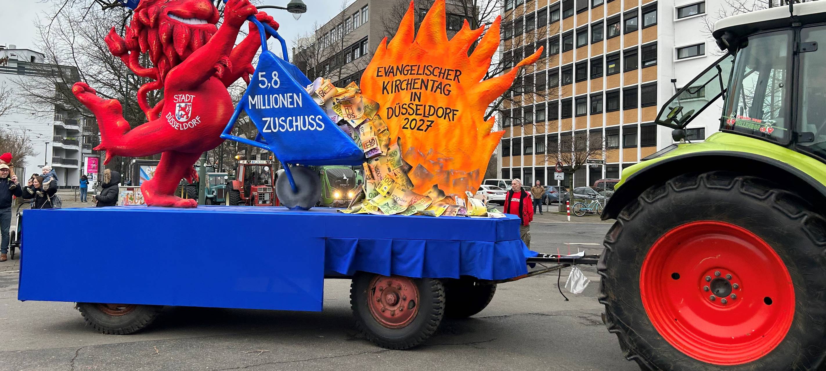Die Mottowagen vom Düsseldorfer Rosenmontagszug 2023