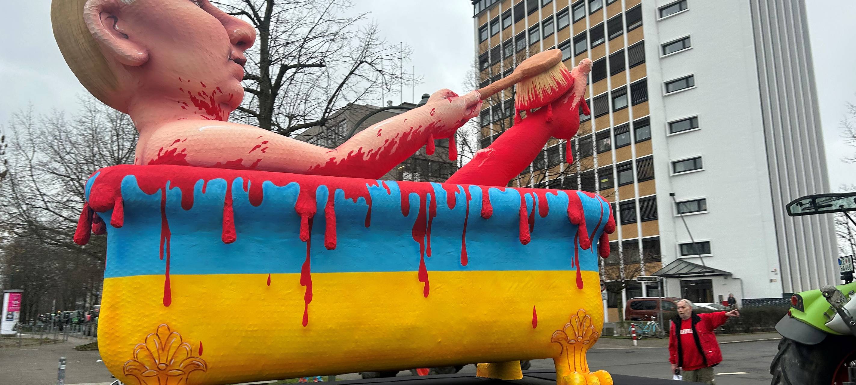 Die Mottowagen vom Düsseldorfer Rosenmontagszug 2023