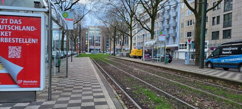 Düsseldorf: Rheinbahn arbeitet an Gleisen