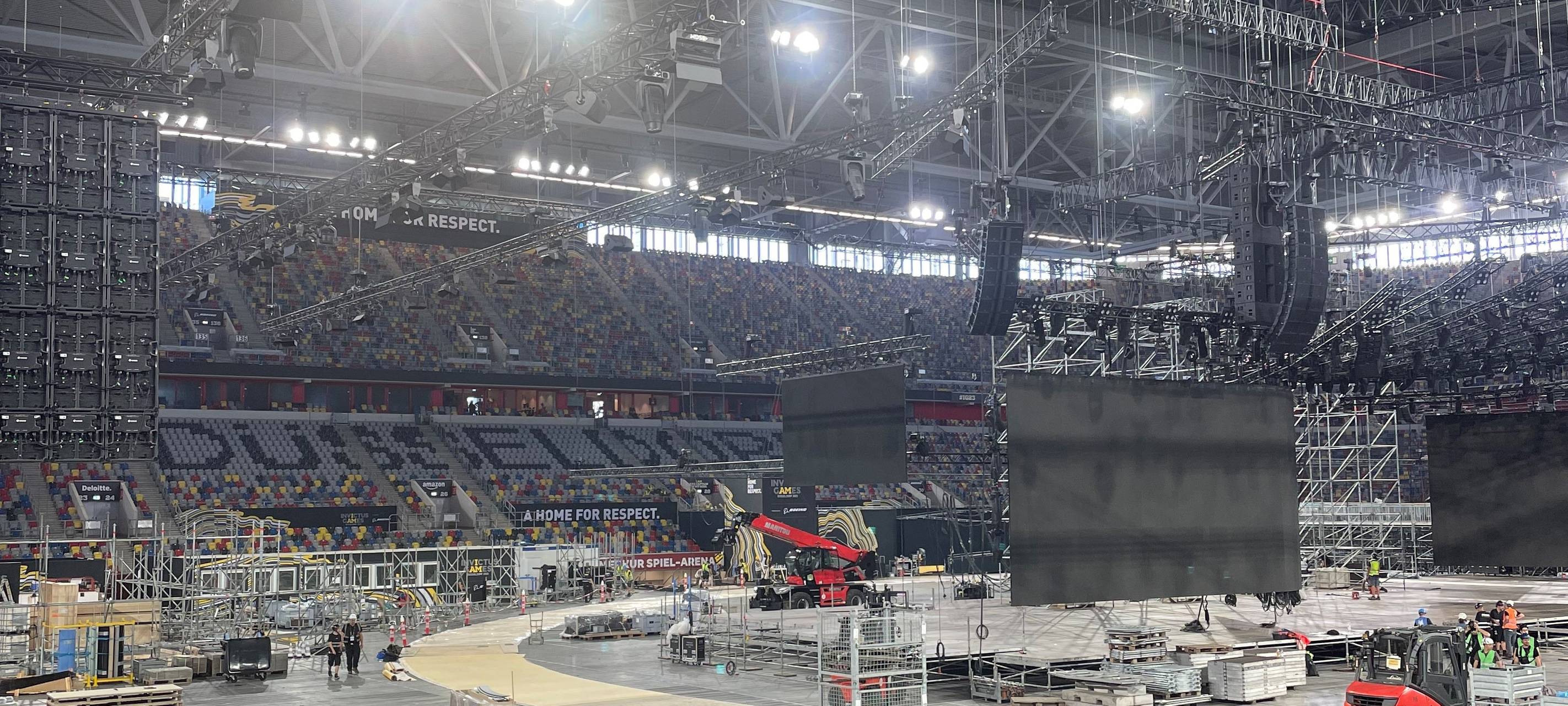 Invictus Games: Aufbau in der Düsseldorfer Arena läuft