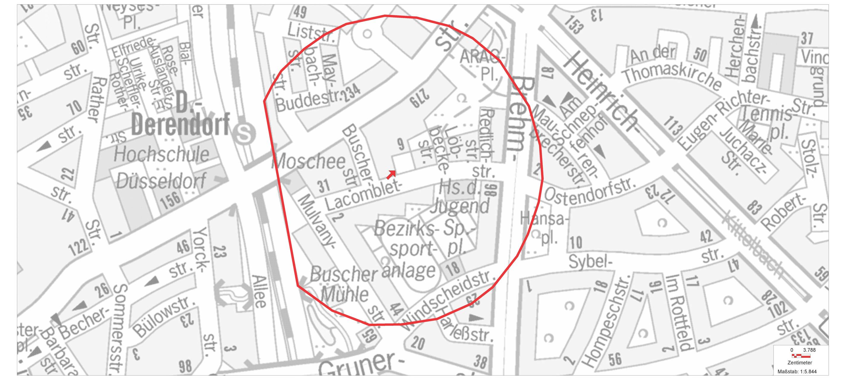 Bombenfund in Düsseldorf-Düsseltal