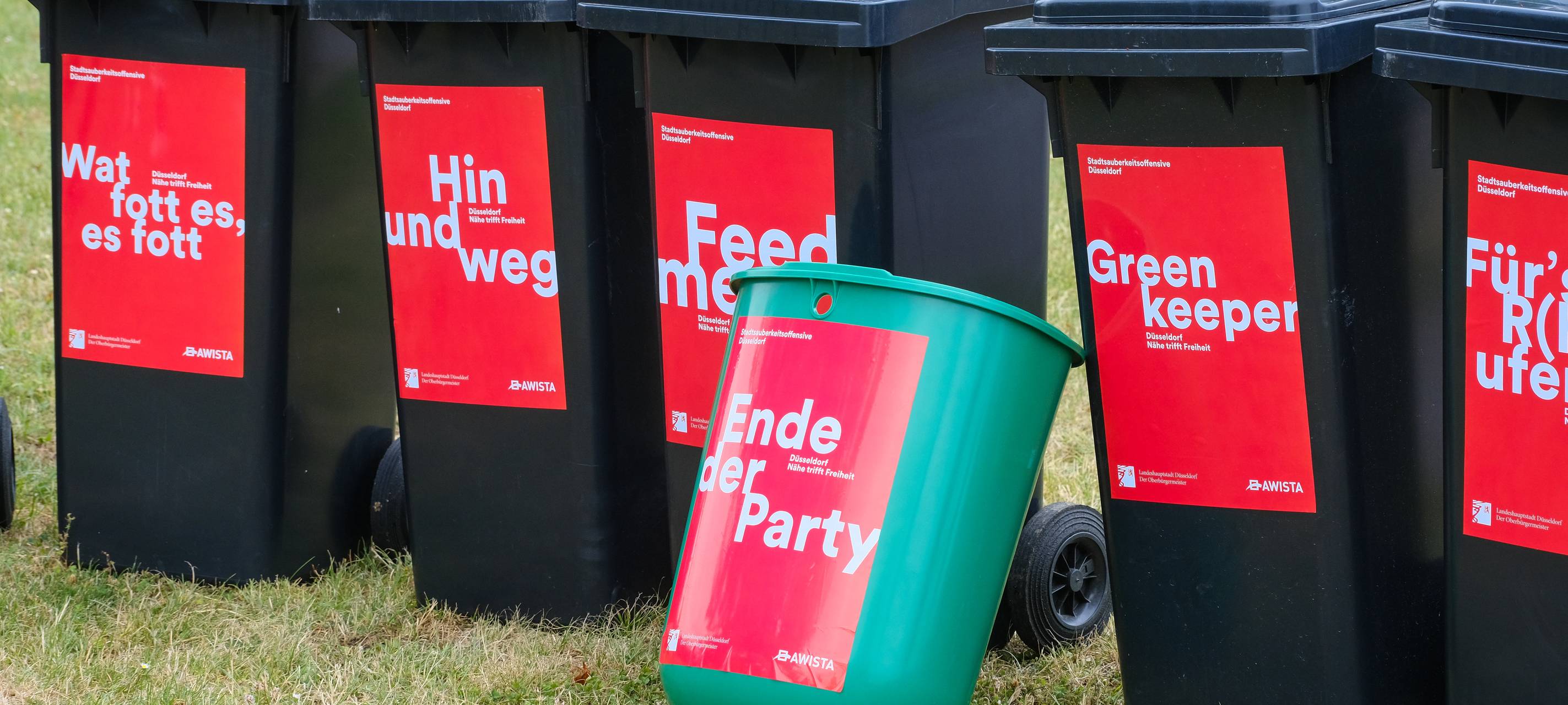 300 Tonnen Müll in Düsseldorfer Saisontonnen