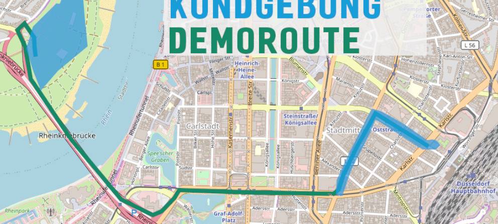 Düsseldorf: große Unterstützung für die Demo am Samstag