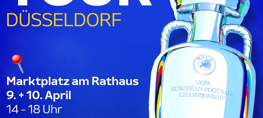 Der EM-Pokal kommt am Dienstag und Mittwoch nach Düsseldorf