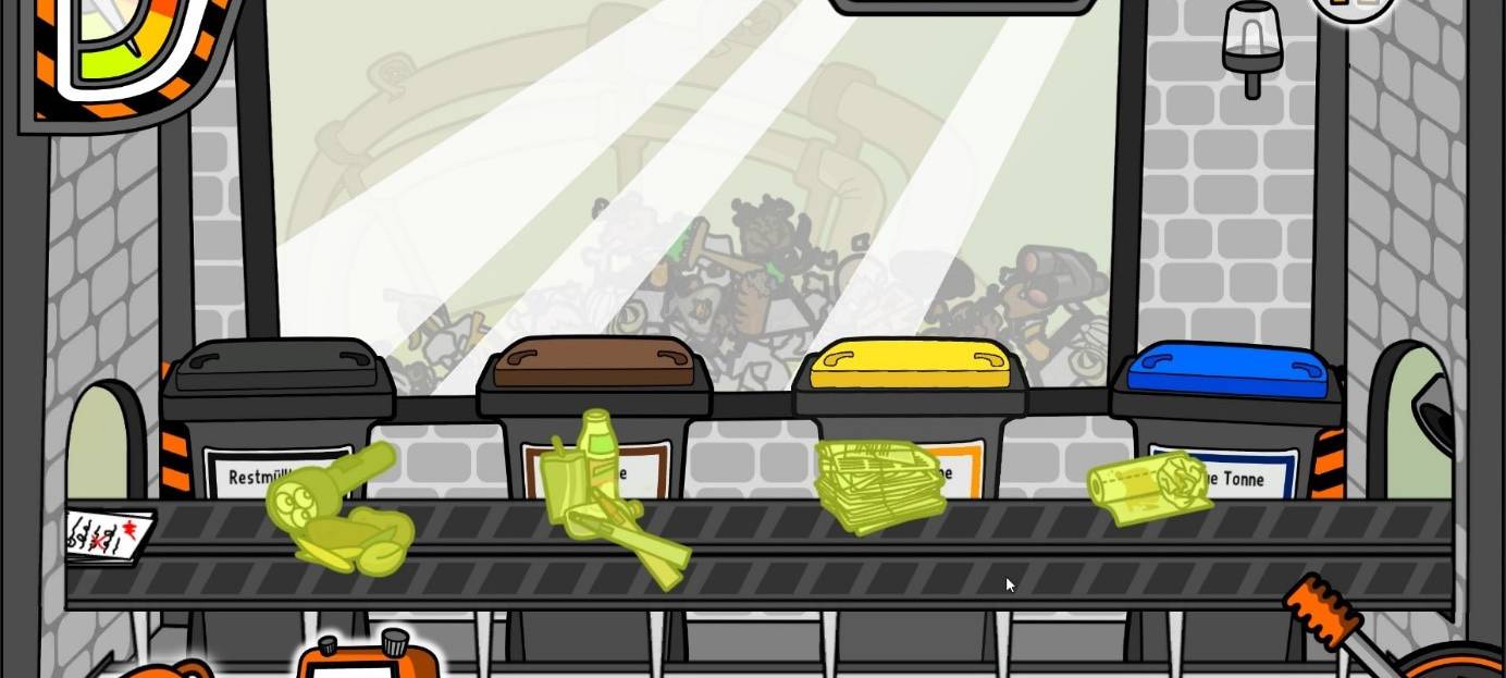 App-Screenshot aus dem Spiel "Müll-AG".
