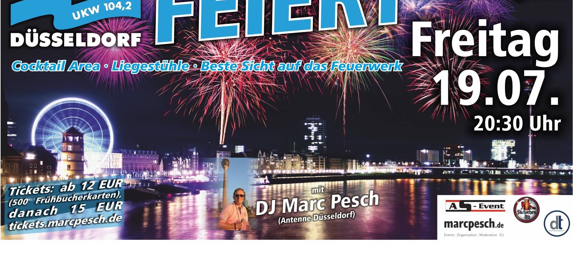 Antenne Düsseldorf feiert – die Party am Feuerwerksfreitag