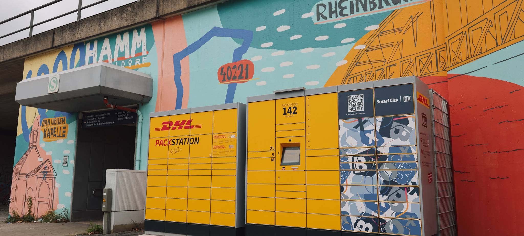 Die neue Mobilitätsstation Hamm. Dort gibt es auch eine neue DHL-Paket-Abholstation.