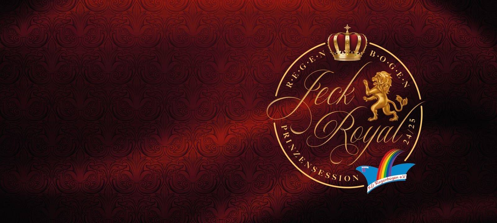 Das Motto der KG Regenbogen in der Session 2024/2025. Gefeiert wird unter dem Motto: Jeck Royal.