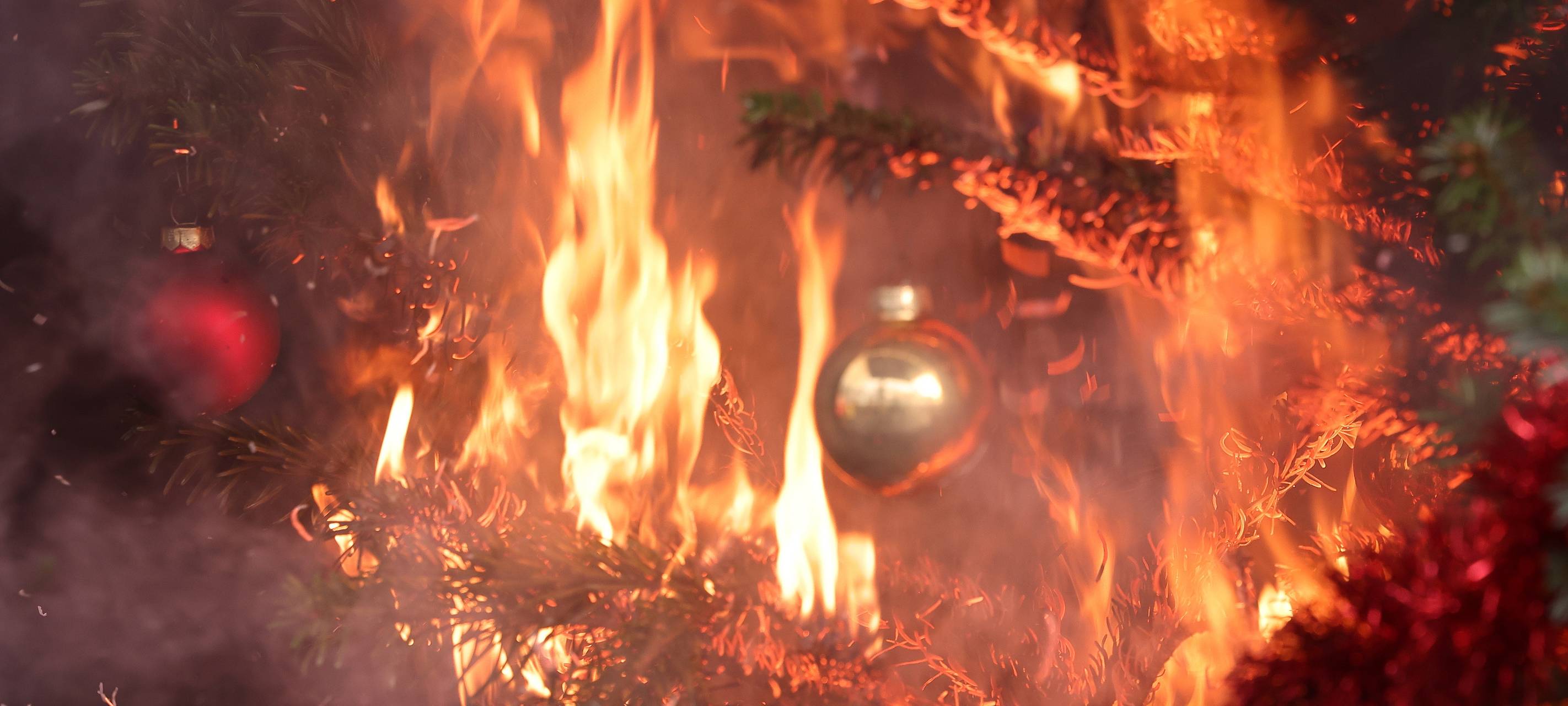 Ein Tannenbaum im Vollbrand.