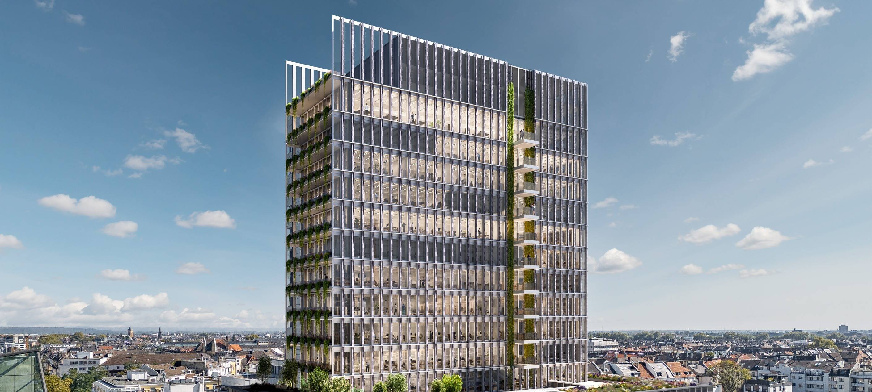 Ein Modell des KöTowers, das auf der oberen Königsallee entstehen soll.