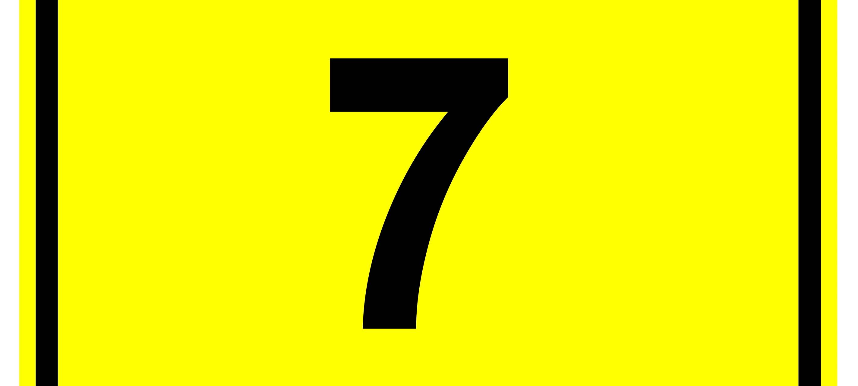 Ein gelbes Schild, das auf die Bundesstraße 7 hinweist. In dieser Meldung geht es konkret um den Abschnitt "Bergische Landstraße".