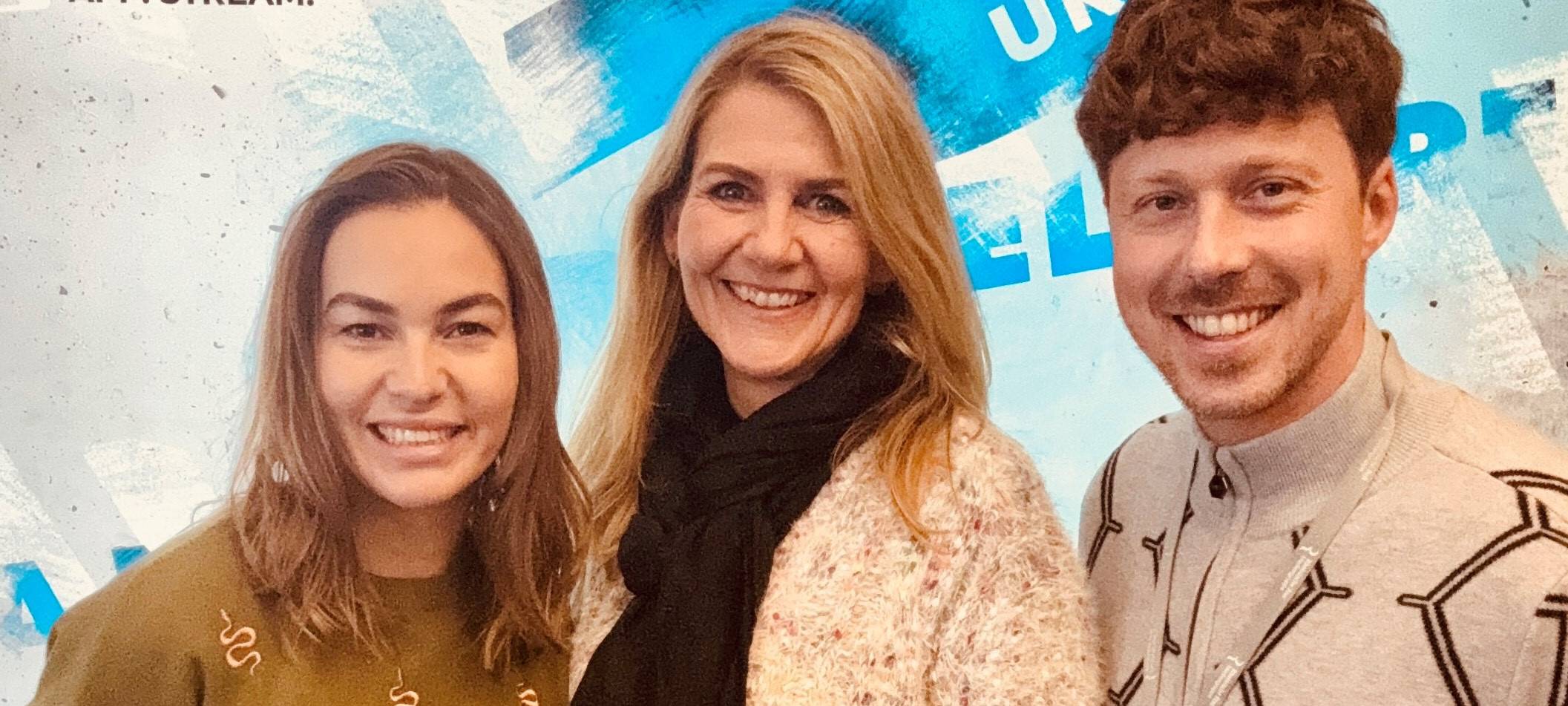 Claudia Monréal mit ihren Gästen Renata und Valentin Lusin.