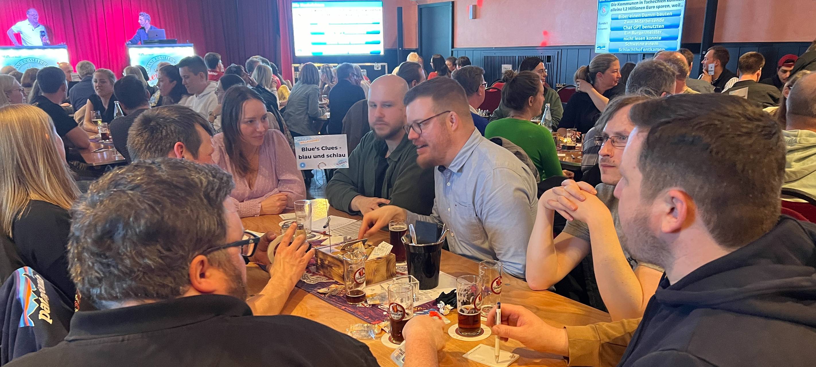 Das Team "Blue's Clues - blau und schlau" beim Antenne-Düsseldorf-Kneipenquiz Vol.6