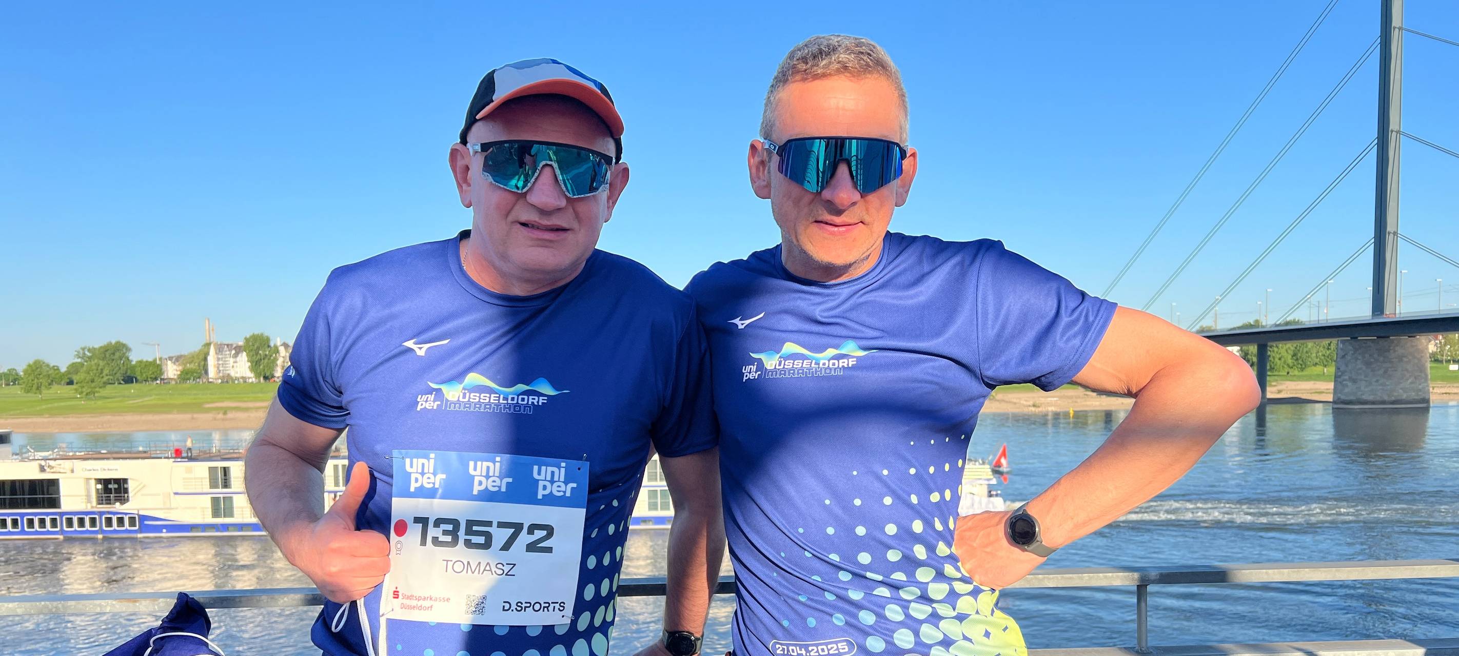 Pawel und Tomasz vor ihrem Halbmarathon Start.