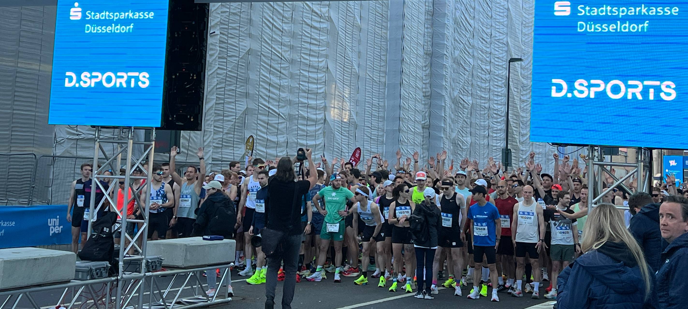 Startbereich beim großen Düsseldorf Marathon.