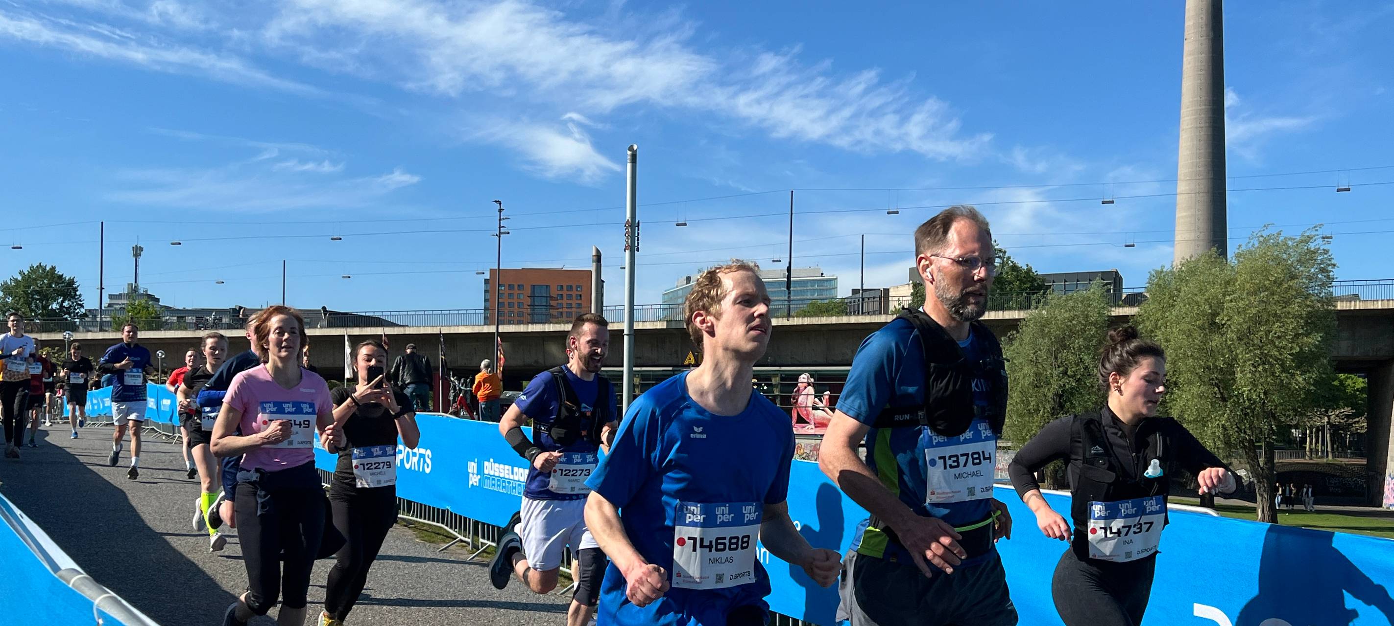 Schlussspurt beim Düsseldorfer Halbmarathon.