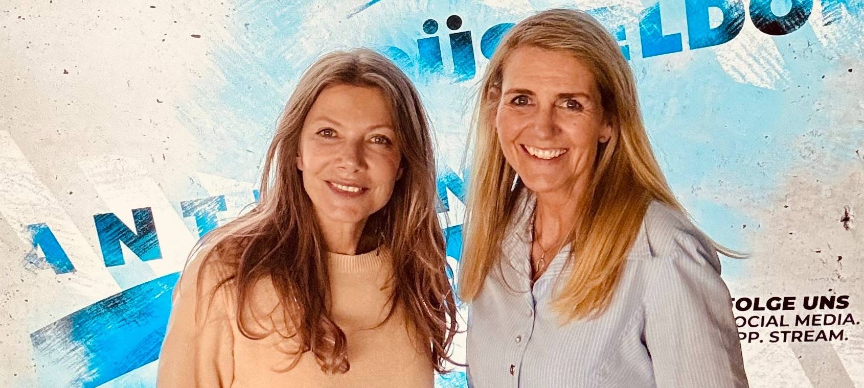 Claudia Monréal, Moderatorin bei Antenne Düsseldorf mit Schauspielerin Ursula Karven