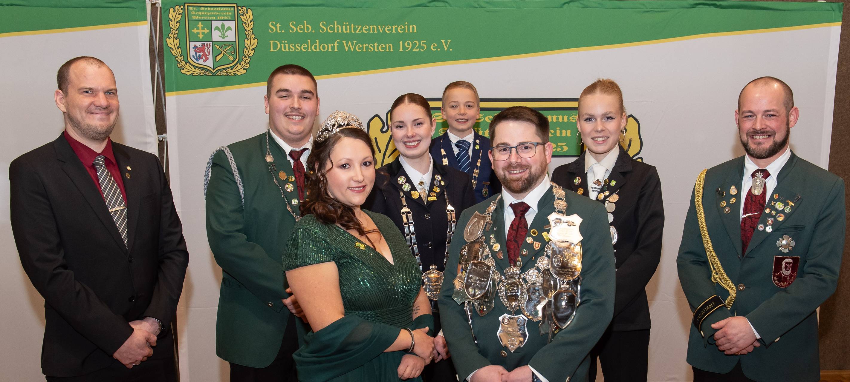 Die aktuellen Majestäten vom St. Seb. Schützenverein-Düsseldorf Wersten 1925 e.V.