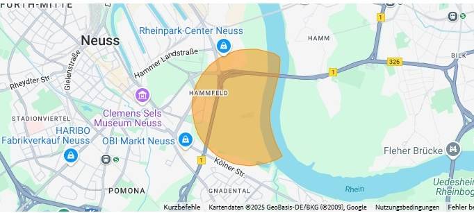 Eine Übersicht über die von der Bombenentschärfung betroffenen Straßen und Brücken.