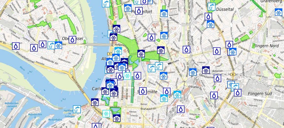 Viele kühle Plätze für heiße Tage zeigt die "Karte der kühlen Orte".