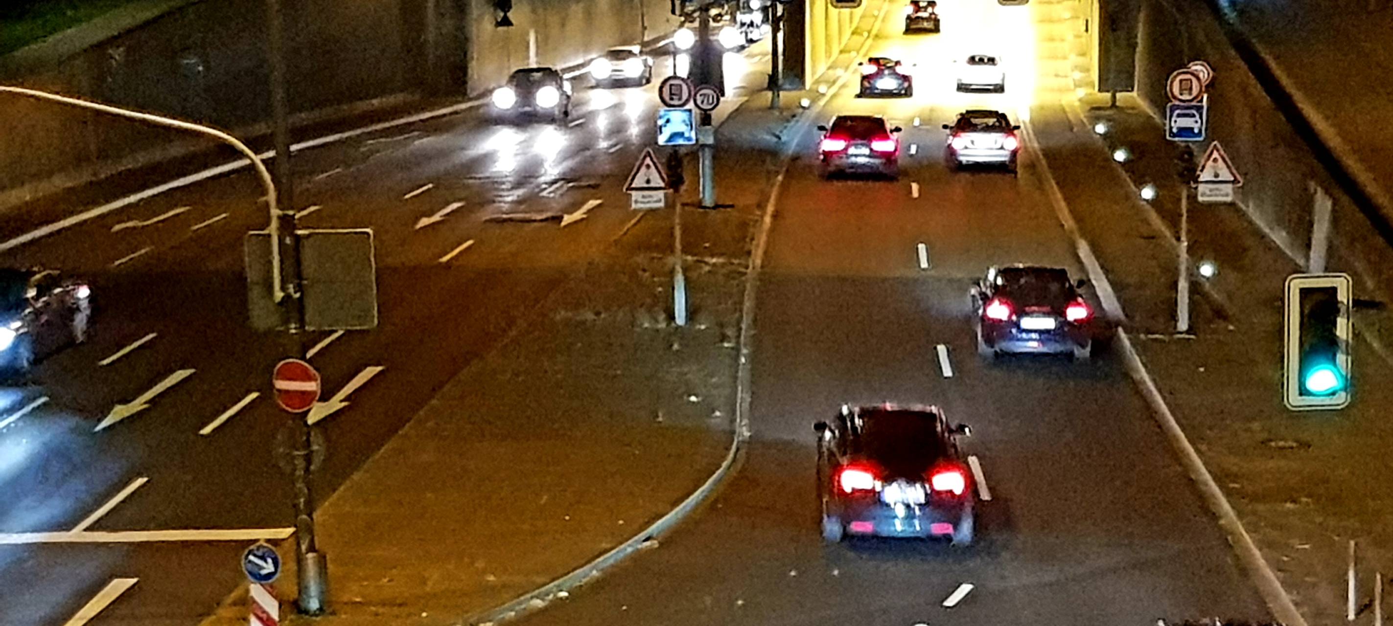 Im Rheinufertunnel gilt ab Mittwoch Tempo 60