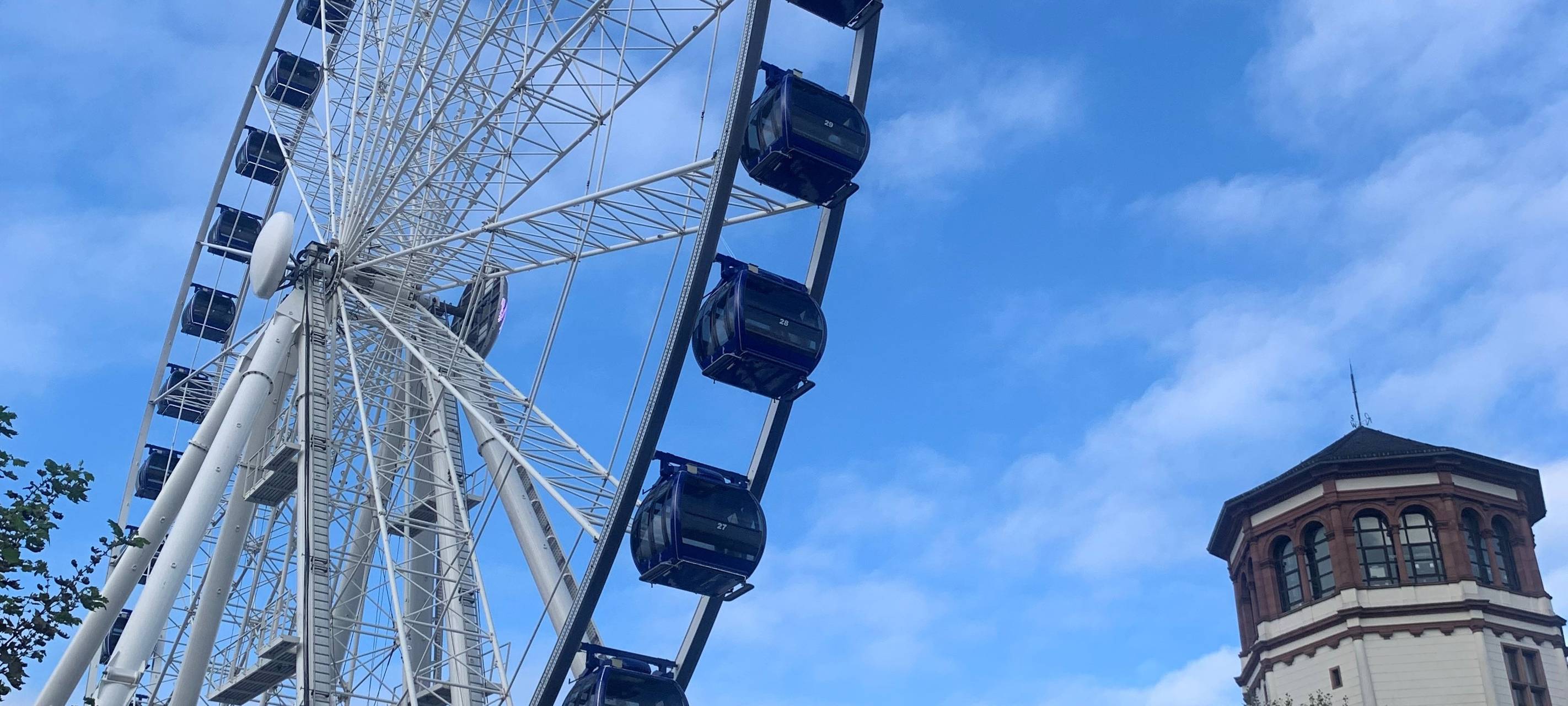 Das Riesenrad auf dem Burgplatz; das sogenannte Wheel of Vision.
