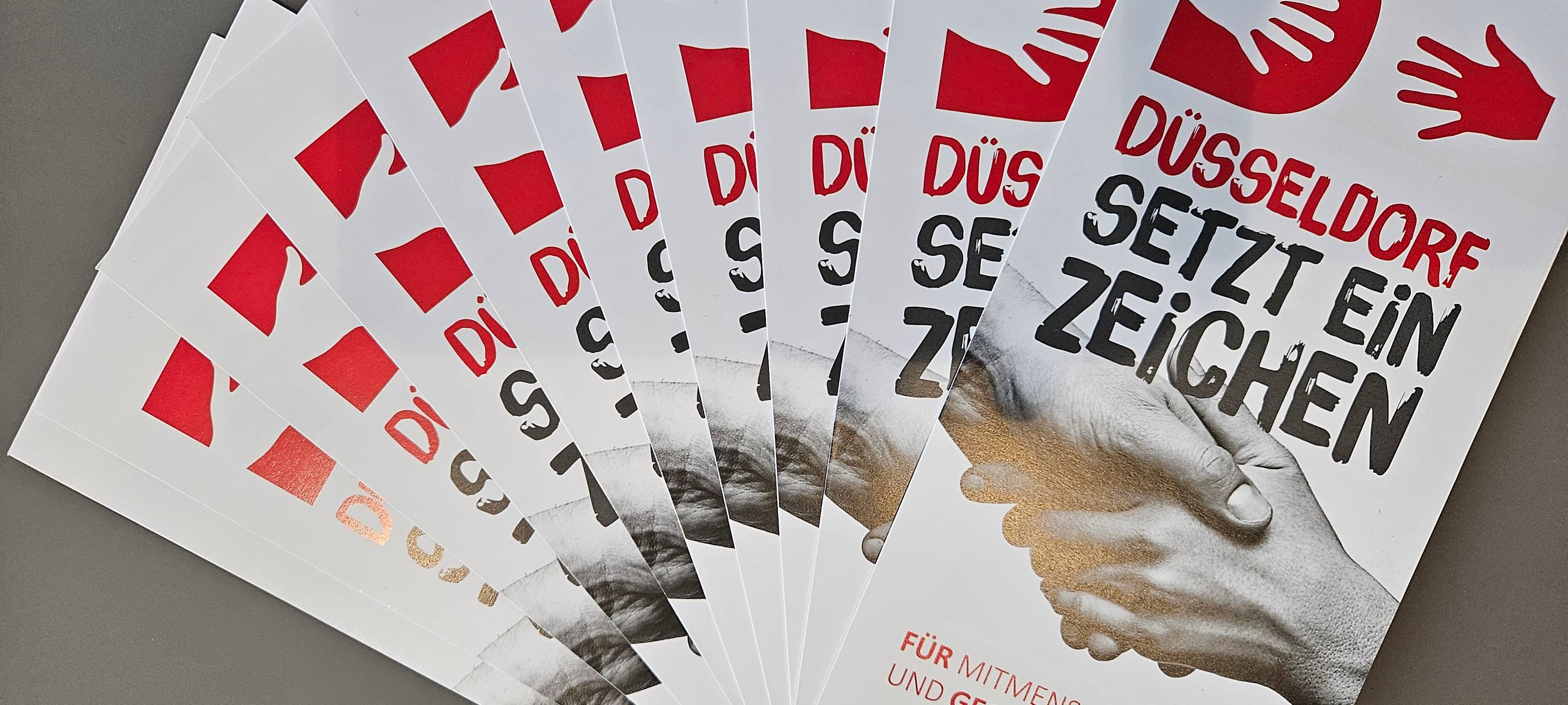 Flyer der Bürgerstiftung und der Aktion Düsseldorf setzt ein Zeichen