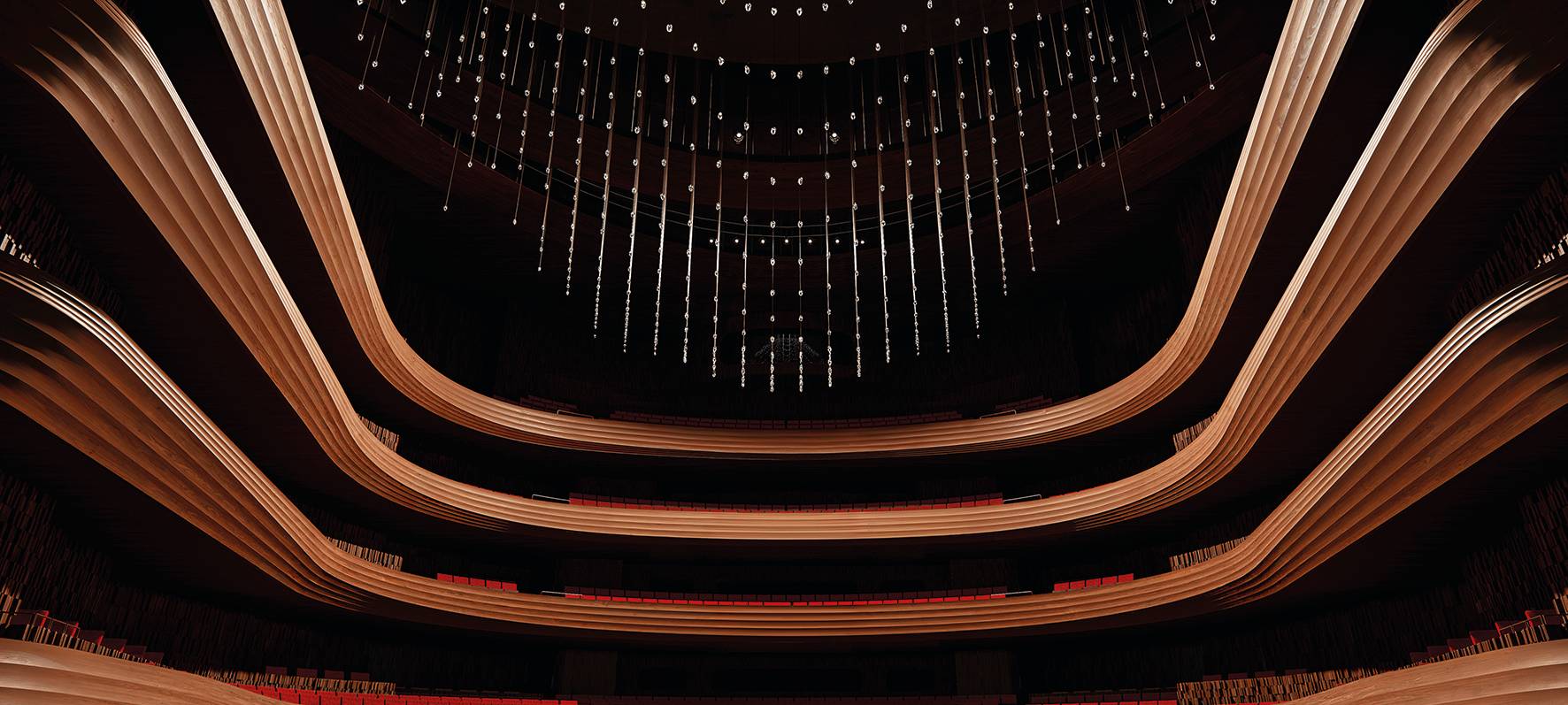 Das Architekturbüro "Snøhetta Oslo AS" aus Oslo wurde mit seinem Entwurf vom Preisgericht des Generalplanungswettbewerbs "Opernhaus der Zukunft" als Erstplatzierter gekürt. Hier: Pläne für den Gro´ßen Saal.