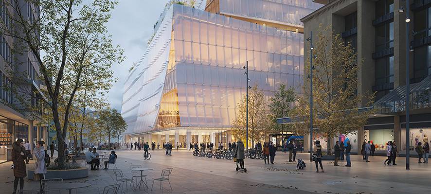 Platz 4 des Generalplanungswettbewerbs "Opernhaus der Zukunft": der Entwurf von "wulf architekten" aus Stuttgart