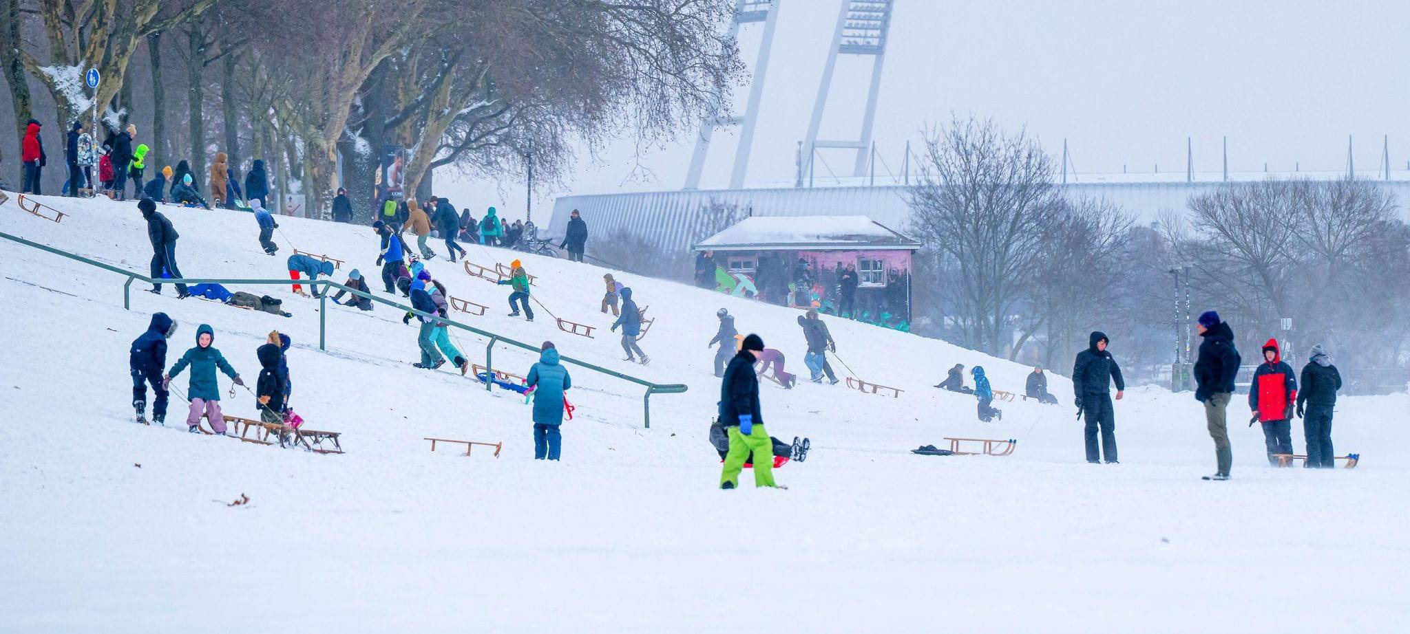 Winterwetter - Sturmtief Elli - Bremen