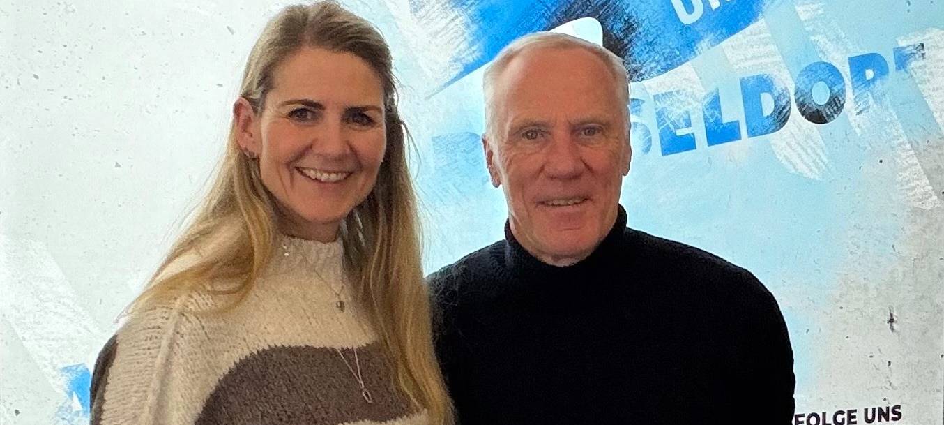 Claudia Monréal, Moderatorin bei Antenne Düsseldorf mit Prof. Ingo Froböse