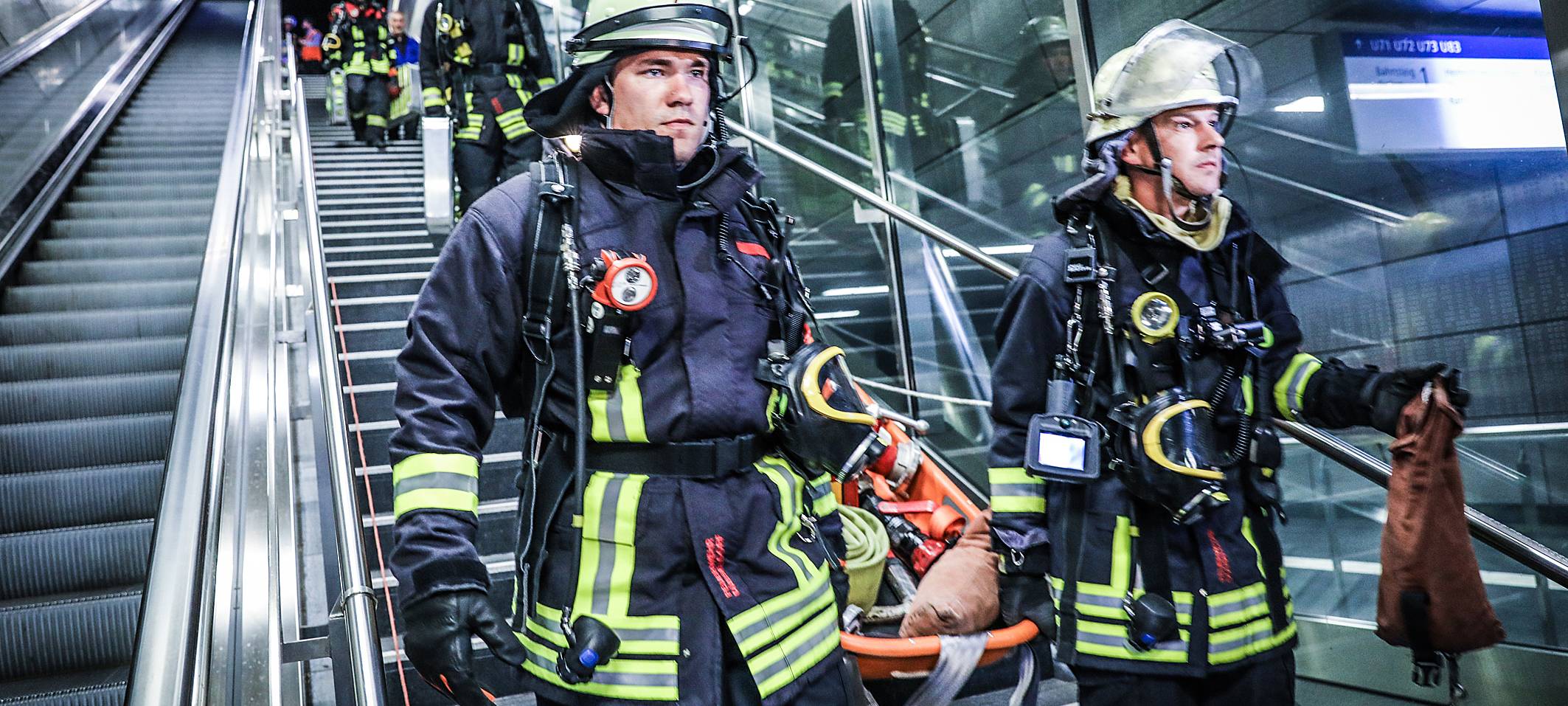 Feuerwehrübungen im U-Bahn-Tunnel