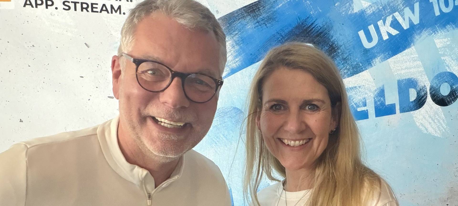 Claudia Monréal, Moderatorin bei Antenne Düsseldorf mit Uwe Willer, GF vom CC