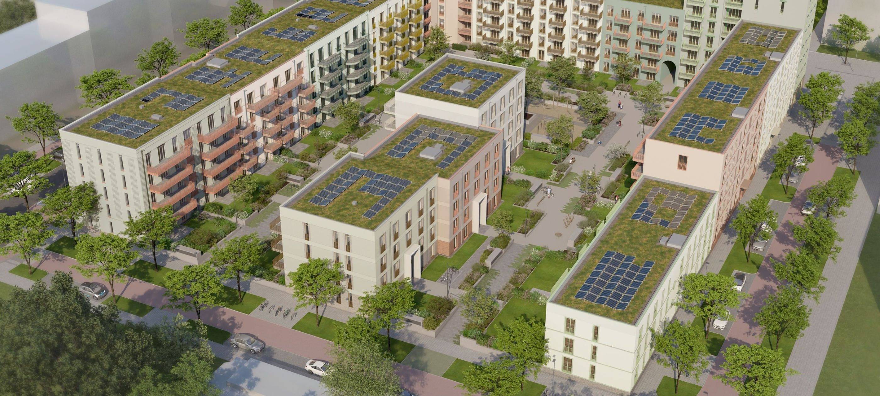 Visualisierung des Projekts „Mosaik" im Quartier Grafental.