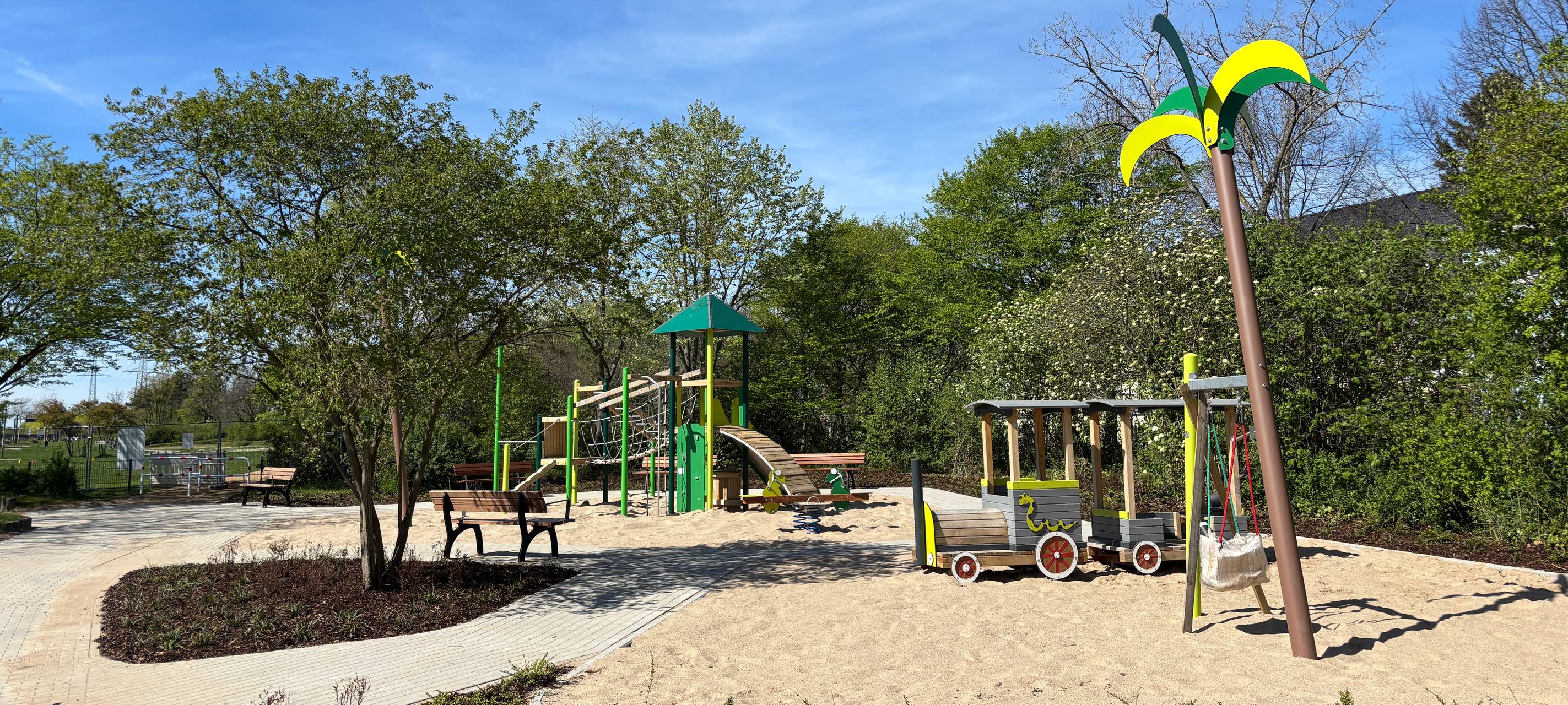 Der neue Spielplatz an der Nixenstraße.