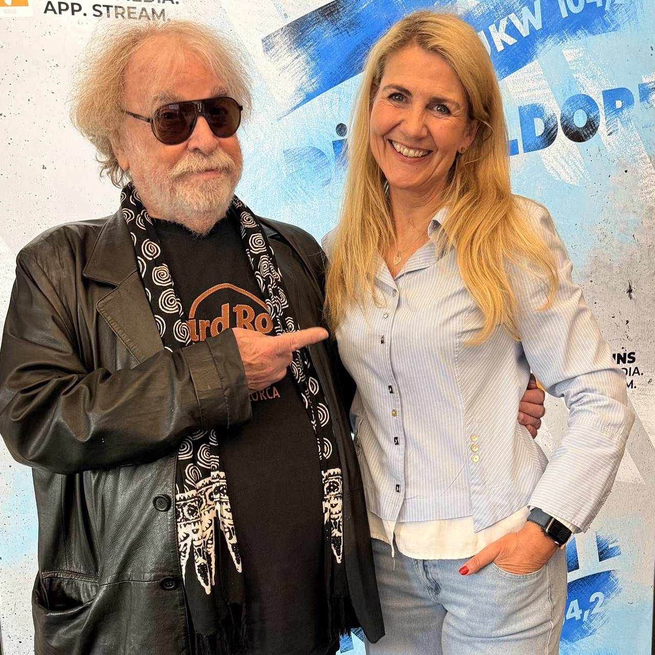 Claudia Monréal, Moderatorin bei Antenne Düsseldorf mit Zirkusdirektor Bernhard Paul