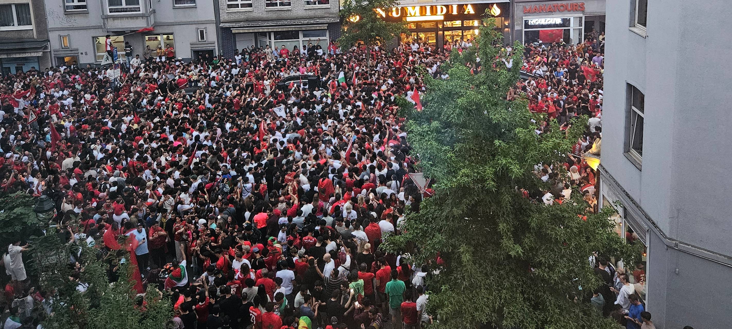 Marokko-Fans feiern den Sieg im Achtelfinale der WM 2026