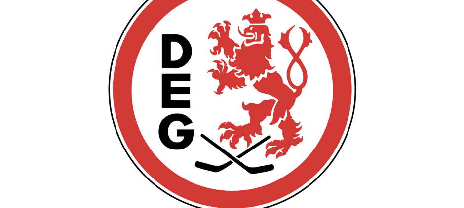 Zu sehen ist das Logo der Düsseldorfer EG (DEG).