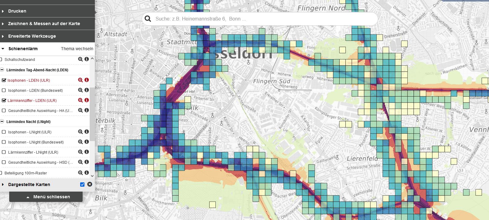 Düsseldorf: Umfrage zum Schienenlärm