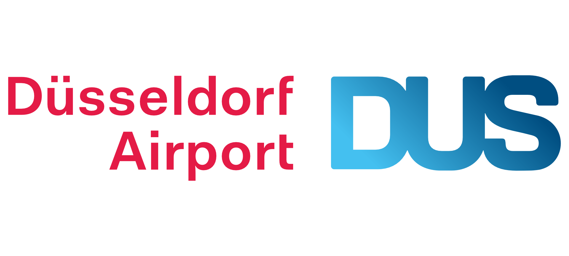 Das Logo des Düsseldorfer Flughafens in Lohausen.
