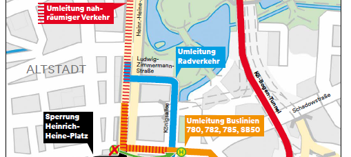 Düsseldorf: Heute startet der Umbau des Heine-Platzes