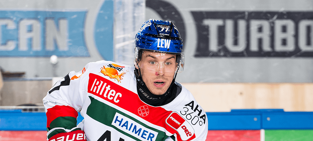 Der neue DEG-Stürmer Luca Tosto. Hier noch im Trikot seines alten Arbeitgebers; der Augsburger Panther.