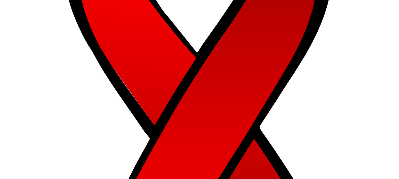 Eine rote Aidsschleife