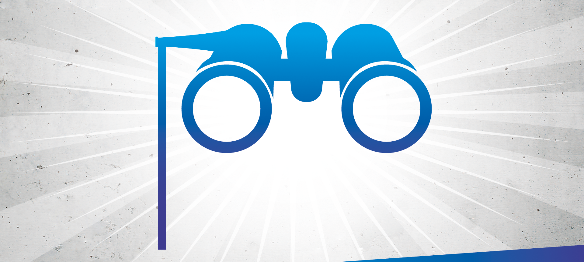 Ein Fernglas bzw. Opernglas. Dieses Symbolbild ist im typischen Antenne-Blau gehalten.