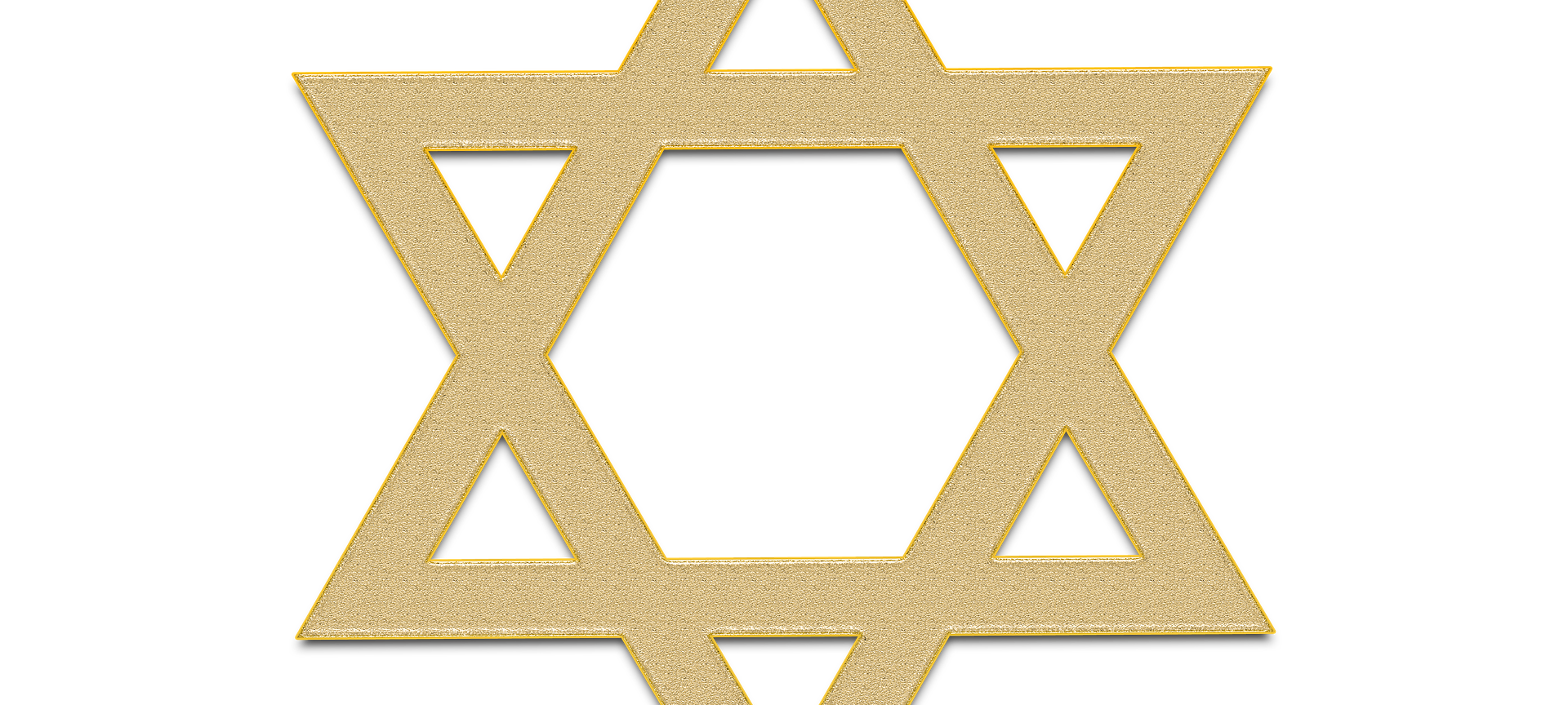 Ein goldener Davidstern.