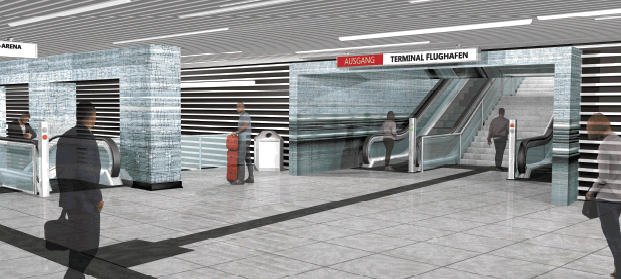 Entwurf für neuen U-Bahnhof am Flughafen steht fest